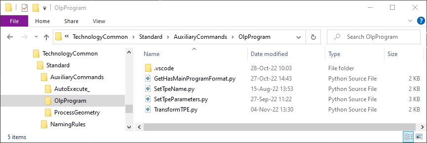 AuxCommandsOlpProgramFolderLocation