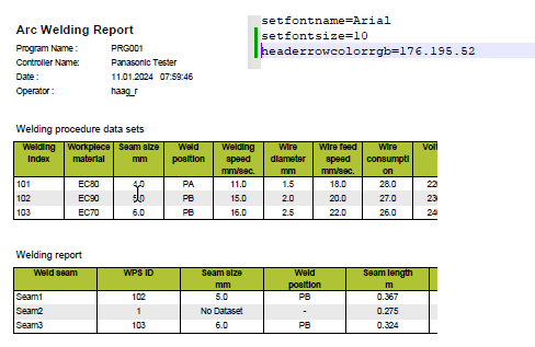 ArcWeldReport_TableHeaderColour